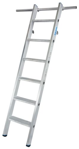 STABILO Lépcsőfokos polclétra 4 beakasztóhoroggal csősínes rendszerhez Ø 30 mm csővel,  1x6 lépcsőfok