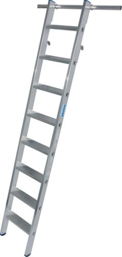 STABILO Lépcsőfokos polclétra 4 beakasztóhoroggal csősínes rendszerhez Ø 30 mm csővel,  1x8 lépcsőfok