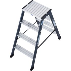   MONTO SePro D lépcsőfokos két oldalon járható létra, eloxált, 2x4 lépcsőfok