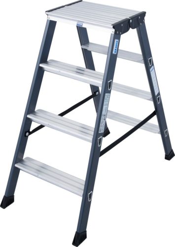 MONTO SePro D lépcsőfokos két oldalon járható létra, eloxált, 2x4 lépcsőfok