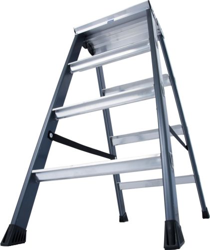 MONTO SePro D lépcsőfokos két oldalon járható létra, eloxált, 2x4 lépcsőfok