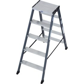   MONTO SePro D lépcsőfokos két oldalon járható létra, eloxált, 2x5 lépcsőfok