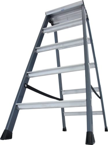 MONTO SePro D lépcsőfokos két oldalon járható létra, eloxált, 2x5 lépcsőfok