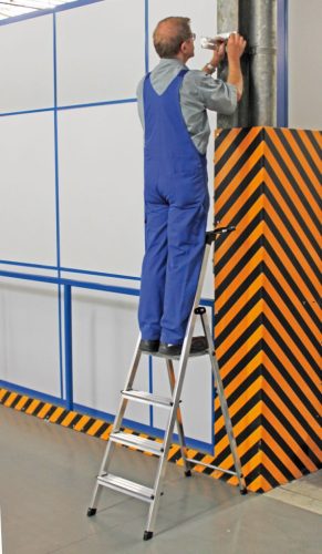 MONTO Safety alumínium lépcsőfokos állólétra, 1x4 lépcsőfok