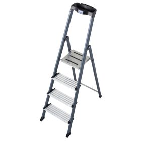   MONTO Securo lépcsőfokos eloxált állólétra, 1x4 lépcsőfok