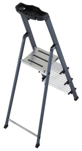 MONTO Securo lépcsőfokos eloxált állólétra, 1x4 lépcsőfok