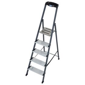   MONTO Securo lépcsőfokos eloxált állólétra, 1x5 lépcsőfok