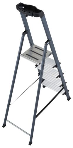 MONTO Securo lépcsőfokos eloxált állólétra, 1x5 lépcsőfok