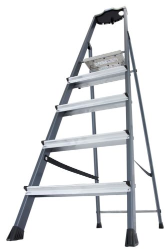 MONTO Securo lépcsőfokos eloxált állólétra, 1x5 lépcsőfok