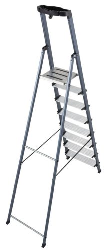 MONTO Securo lépcsőfokos eloxált állólétra, 1x8 lépcsőfok