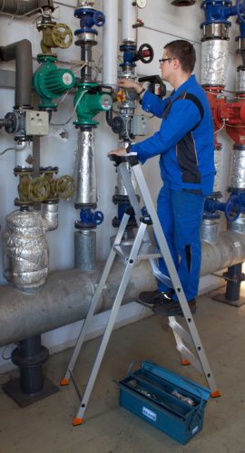 MONTO Solido lépcsőfokos állólétra, 1x5 lépcsőfok