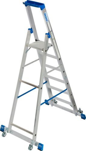 STABILO Gurítható lépcsőfokos állólétra kitámasztóval, 6 lépcsőfok