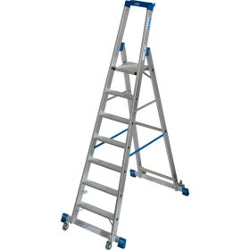   STABILO Gurítható lépcsőfokos állólétra kitámasztóval, 7 lépcsőfok