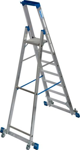 STABILO Gurítható lépcsőfokos állólétra kitámasztóval, 7 lépcsőfok