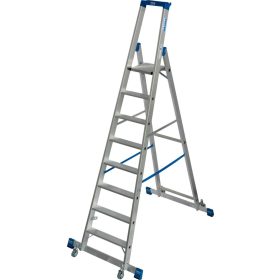   STABILO Gurítható lépcsőfokos állólétra kitámasztóval, 8 lépcsőfok