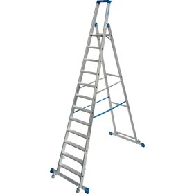   STABILO Gurítható lépcsőfokos állólétra kitámasztóval, 12 lépcsőfok