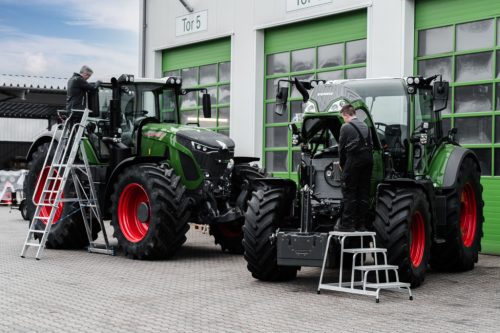 STABILO Lépcsőfokos állólétra nagy dobogóval, kapaszkodókerettel és védőlánccal, 7 lépcsőfok