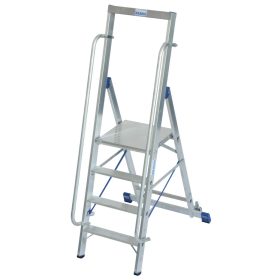   STABILO Lépcsőfokos állólétra nagy dobogóval, 1x4 lépcsőfok