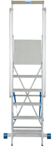 STABILO Lépcsőfokos állólétra nagy dobogóval, 1x6 lépcsőfok