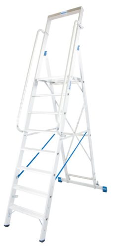 STABILO Lépcsőfokos állólétra nagy dobogóval, 1x8 lépcsőfok