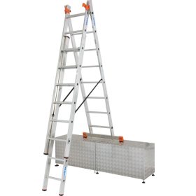   MONTO Tribilo létrafokos sokcélú létra lépcsőfunkcióval, 3x8 létrafok