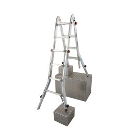   MONTO TeleVario létrafokos teleszkópos csuklós létra 4 szárhosszabbítóval,  4x4 létrafok