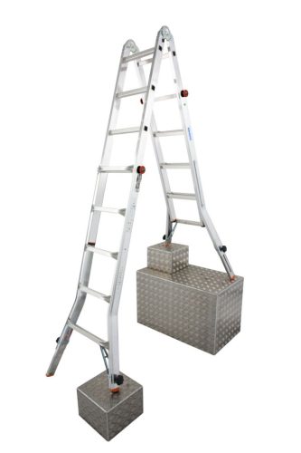 MONTO TeleVario létrafokos teleszkópos csuklós létra 4 szárhosszabbítóval,  4x5 létrafok