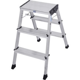   MONTO Rolly két oldalon járható összecsukható fellépő, alumínium, 2x3 lépcsőfok