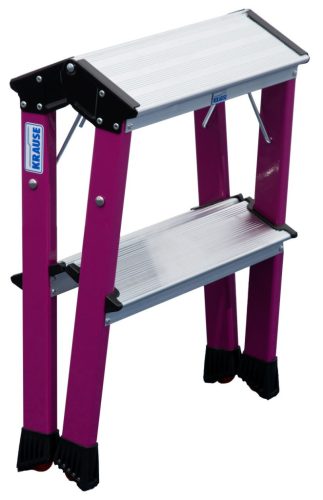 MONTO Rolly két oldalon járható összecsukható fellépő, pink, 2x2 lépcsőfok