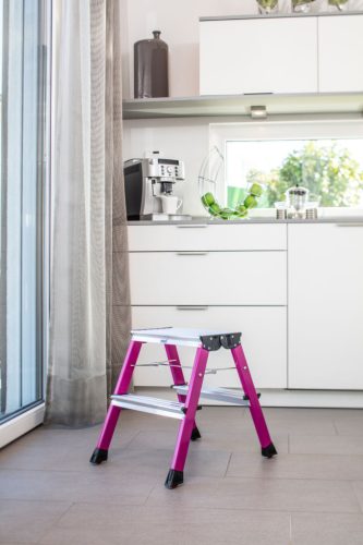 MONTO Rolly két oldalon járható összecsukható fellépő, pink, 2x2 lépcsőfok