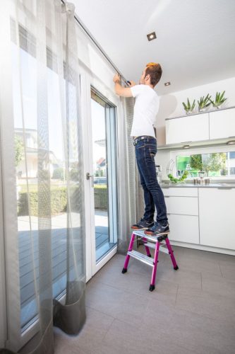 MONTO Rolly két oldalon járható összecsukható fellépő, pink, 2x2 lépcsőfok