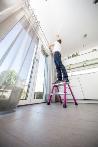 MONTO Rolly két oldalon járható összecsukható fellépő, pink, 2x2 lépcsőfok