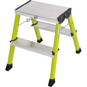   MONTO Rolly két oldalon járható összecsukható fellépő, zöld, 2x2 lépcsőfok