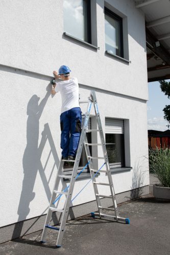 STABILO Többcélú létra + S ( biztosítás), 2x9 létra-/lépcsőfok