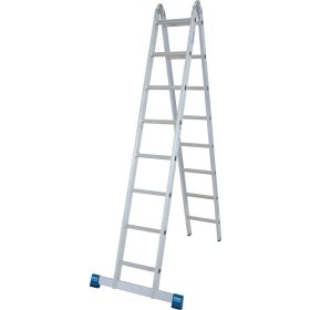   STABILO Létrafokos két oldalon járható csuklós létra, 2x8 létrafok