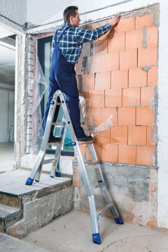 STABILO Létrafokos teleszkópos csuklós létra, 4x4 létrafok