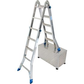   STABILO Létrafokos teleszkópos csuklós létra, 4x5 létrafok