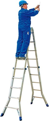 STABILO Létrafokos teleszkópos csuklós létra, 4x5 létrafok