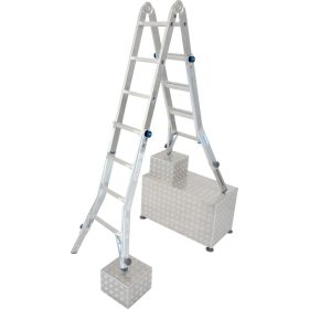   STABILO Létrafokos teleszkópos csuklós létra 4 szárhosszabbítóval, 4x4 létrafok