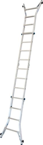 STABILO Létrafokos teleszkópos csuklós létra 4 szárhosszabbítóval, 4x4 létrafok