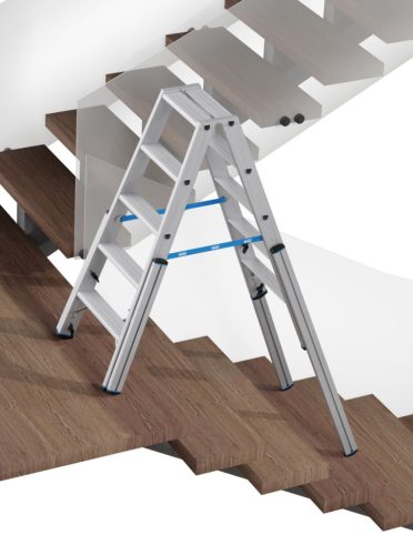 STABILO KÉTOLDALON JÁRHATÓ TELESZKÓPOS LÉTRA 2X5