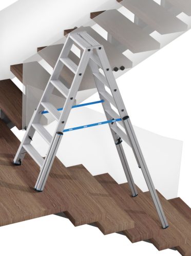 STABILO KÉTOLDALON JÁRHATÓ TELESZKÓPOS LÉTRA 2X6