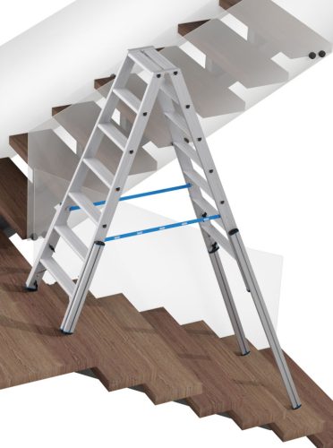 STABILO KÉTOLDALON JÁRHATÓ TELESZKÓPOS LÉTRA 2X7