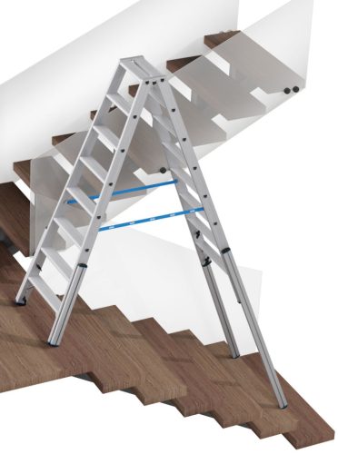 STABILO KÉTOLDALON JÁRHATÓ TELESZKÓPOS LÉTRA 2X8