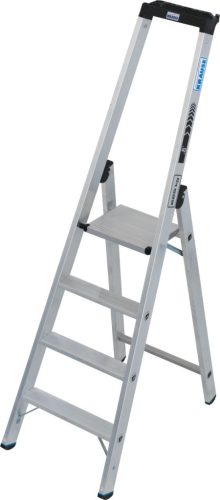 STABILO Állólétra magas kapaszkodókerettel,1x4 lépcsőfok, 225 kg