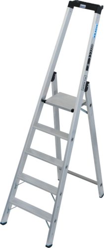 STABILO Állólétra magas kapaszkodókerettel,1x5 lépcsőfok, 225 kg