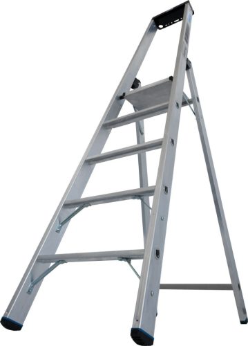 STABILO Állólétra magas kapaszkodókerettel,1x5 lépcsőfok, 225 kg