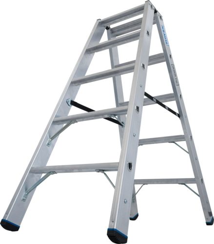 STABILO Két oldalon járható létra, 2x5 lépcsőfok, 225 kg