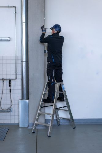 STABILO Két oldalon járható létra, 2x5 lépcsőfok, 225 kg