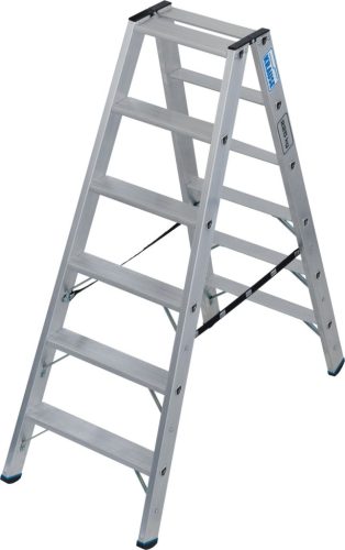 STABILO Két oldalon járható létra, 2x6 lépcsőfok, 225 kg